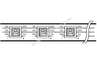 5050 RVB polychrome APA102C IC intégré SMD LED fournisseur